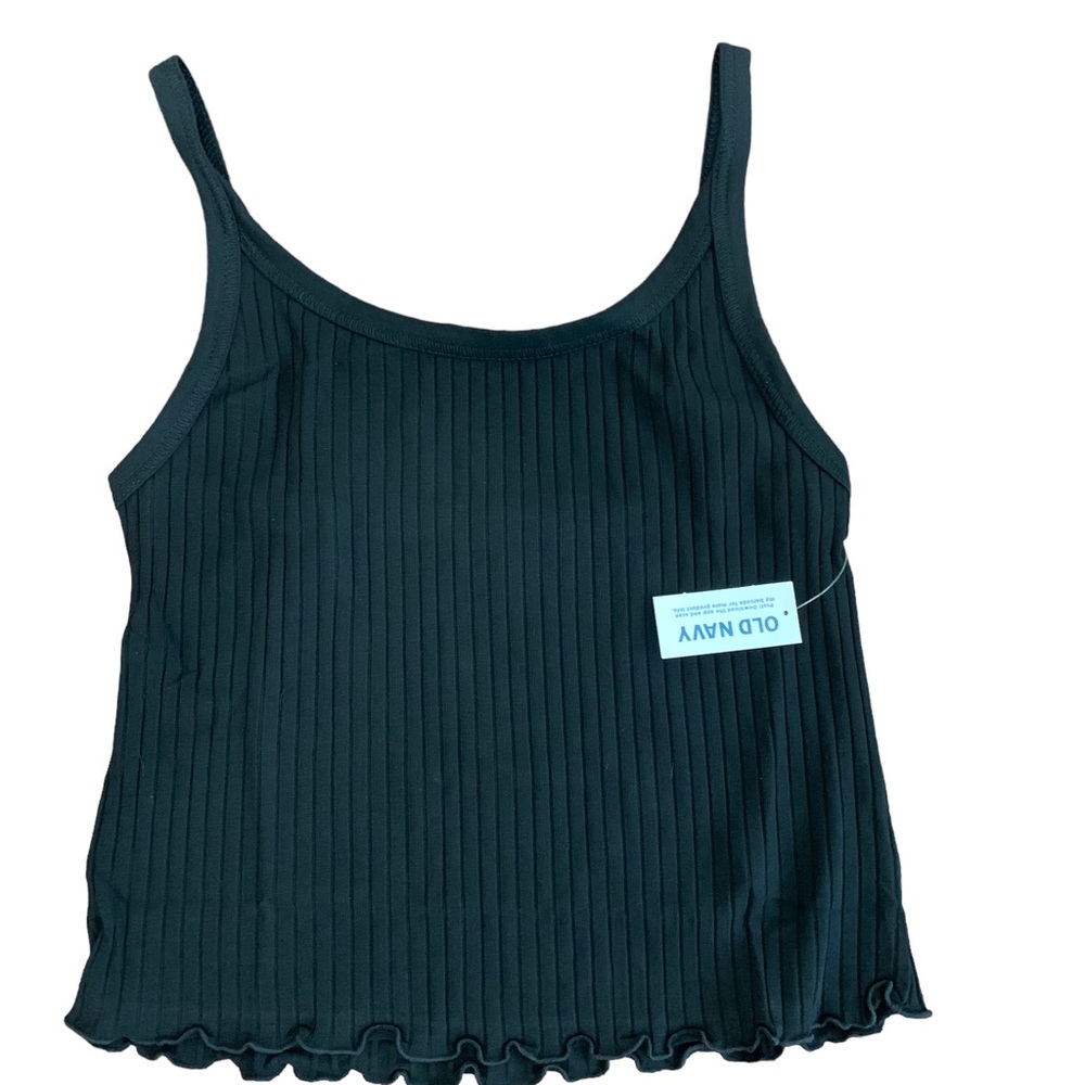 🖤 NWT Old Navy Ribbed Cropped Black Tank Top